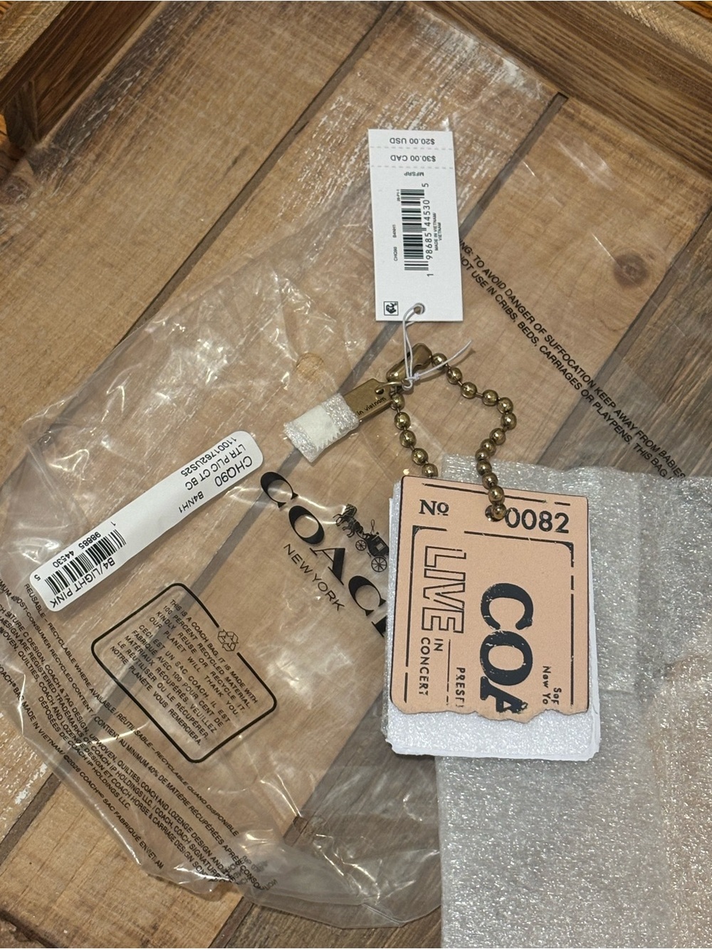 Coach Live in Concert Bag Charm CHQ90